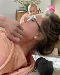 Nothing I love more than hanging with this little human of mine 🤍 butttt  I’ve also had a headache all day... 🤷🏼‍♀️, Here’s my @ home tip for those  headaches you feel sitting at the base of your skull ...