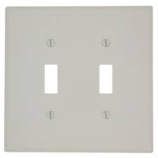 Leviton Almond 2 Gang Toggle Wall Plate 1 Pack 80509 T The Home Depot
