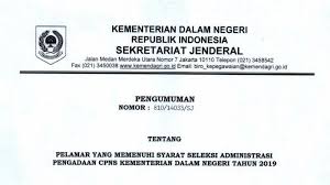 Terkait dengan jadwal seleksi kompetensi bidang cpns kementerian dalam negeri 2018 nantinya akan diumumkan bersamaan dengan diumumkannya hasil seleksi kompetensi dasar cpns kemendagri 2018. Kementerian Dalam Negeri Rilis Pengumuman Seleksi Administrasi Cpns 2019 Cek Namamu Di Sini Tribunnews Com Mobile