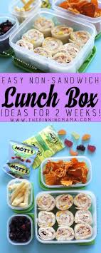 Turkey Ranch Roll Up Lunch Box Idea For Kids Just One Of 2 Weeks Worth Of Non Sandwich School Lunch Ideas That Are F Non Sandwich Lunches Lunch Lunch Snacks