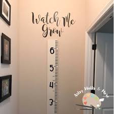 watch me grow vinyl decal sticker for growth chart ruler add on decal to childrens growth chart pediatricians office doctors office decal