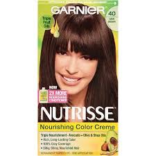 Garnier Nutrisse Nourishing Hair Color Creme 40 Dark Brown Dark Chocolate 1 Kit Walmart Com Garnier Hair Color Nourishing Hair Hair Color