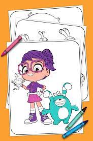On this coloring page is squeaky peeper do, who is violet in color and has a neat row of round bangs. Abby Hatcher Coloring Pages Nickelodeon Parents