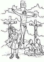 You need to explain them do not go out the lines. Jesus On Cross Coloring Page Coloring Home