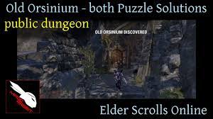 1 locations 2 quests 3 contents 4 appearances by the entrance tower, next to the water in old orsinium, wrothgar flames of forge and fallen nobody said i couldn't bring my notes! Old Orsinium Puzzle Solutions Wrothgar Dlc Elder Scrolls Online Public Dungeon Youtube