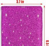 Sanlykate Glitter Checkbook Cover - RFID Blocking PU Leather With Card  Slots & Pen Holder