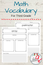 The Math Vocabulary Journal Pages Were Created To Aid Teachers And Students In Applying And Internalizing Math V Math Vocabulary Third Grade Writing Vocabulary