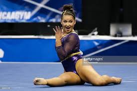 Lsus Sarah Finnegan Performs Her Floor Routine During The Ncaa Lsu Gymnastics Gymnastics Images Gymnastics Pictures