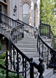 We install our railings by means of core drilling. Gorgeous Black Wrought Iron Railing For A Chic Entrance Look Iron Railing Iron Stair Railing Stairways