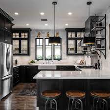Check spelling or type a new query. 75 Beautiful Farmhouse Kitchen With Black Cabinets Pictures Ideas July 2021 Houzz