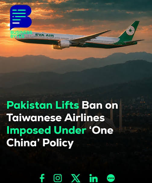 Pakistan has reopened its airspace to Taiwanese airlines after imposing a ban under China's “One China” policy. The Civil Aviation Authority has cleared EVA Air and China Airlines to fly over… |