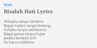 Chordtela tami aulia risalah hati. Risalah Hati Dewa