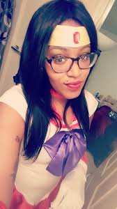 Happy Halloween! Here's an old photo from when my awesome uncle (on the  left) took my bestie (Sailor Saturn) and me to our first ever anime con and  we met Sailor Mars