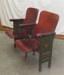 2 Folding Movie Theater Seats Vintage Art Deco Hollywood Auditorium Cast Iron B Theater Seating Vintage Art Deco Boho Dining Chairs