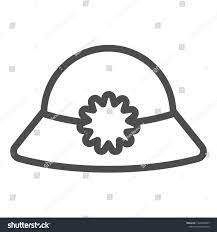Women S Hat Line Icon Summer Hat Vector Illustration Isolated On White Cap Outline Style Design Designed For Web And Ap Summer Hats Hats For Women Line Icon