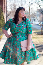 Love This Eshakti Dupioni Silk Dress The Bird And Floral Print Jumps Off Of This Gorgeous Green Fabric This Is A Plus Size Outfits Dupioni Silk Dress Dresses