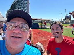I am LOVING this Phillies game so FUN !!!!!!! Tom and John !!!! SO fun !!  Love them in the crowd !!!! hahahahah!!!! Fun food and drinks too !!!  hahahahah!