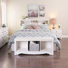 Prepac full platform beds frames. Prepac Monterey Full Queen Bookcase Headboard In White Wsh 6643