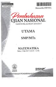 Pdf Pembahasan Un Matematika Smp 2017 Yan Aryana Academia Edu