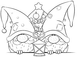 The jungle bells sheet music might just be my favorite. Winter Christmas Gnomes Coloring Page Coloring Rocks
