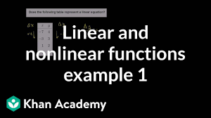 The standard form of a linear equation is a x + b y = c, a, b ≠ 0 before you can graph a linear equation in its standard form you first have to solve the equation for y. Linear Nonlinear Functions Table Video Khan Academy
