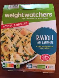 Ravioli Au Saumon Fondue D Epinards A La Creme Weight Watchers 290 G