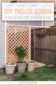 The best colours for garden structures. Build A Simple Diy Trellis Screen In A Few Hours To Hide Eyesores In Your Yard Add A Climbing Vine And The Trellis Wil Diy Trellis Backyard Backyard Fences