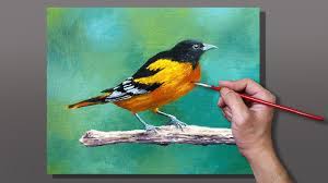5 out of 5 stars. Acrylic Painting Bird On Branch Youtube