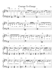 Sia Courage To Change Piano Sheet Music Sheet Music Courage To Change Piano Sheet Music