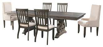 Choosing the right dining room chairs can go a long way towards your goal. Stanford Dining Table With 4 Side Chairs And 2 Parson Chairs Traditional Dining Sets By Picket House Houzz