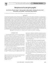 Occur in ~ 3% of streptococcal pharyngitis patients. Pdf Streptococcal Acute Pharyngitis