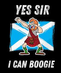 This print is available in sizes a5, a4 & a3. Yes Sir I Can Boogie Dabbing Scotsman Digital Art By Sasi Prints