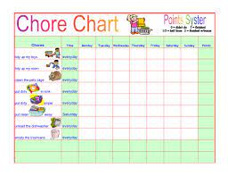 Print your chore chart on a magnetic sheet, and use it repeatedly. 46 Free Chore Chart Templates For Kids á… Templatelab