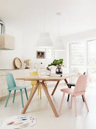 Modern blue and yellow living room Pink Blue Yellow Dining Room