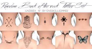Players are able to fully customize their sim from their makeup, eye color, hair styles. Random Back Of The Neck Tattoo Set Unissex Found Under Tattoos With Custom Thumbnail Download Sims 4 Tattoos Sims 4 Piercings Sims 4
