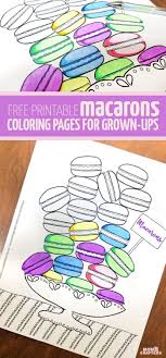 Free Printable Macarons Coloring Page For Grown Ups Coloring Pages Food Coloring Pages Coloring Pages For Grown Ups