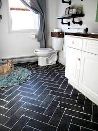 Diy Herringbone Floor Using Peel N Stick Luxury Vinyl Tile Http Sharktails Ca 2016 01 10 H Luxury Vinyl Tile Flooring Vinyl Tile Flooring Luxury Vinyl Tile