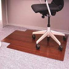 anji mountain bamboo 36 x 48 chair mat for carpet and hard floor rectangular with lip cherry walmart com chair chair mats dining room chair cushions