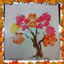 Fall Art Leaves Paw Prints Dogs Paw Print Crafts Paw Print Art Paw Art