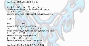 Chord Lagu Ujung Aspal Pondok Gede
