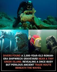 The History - Deep beneath the waters near a small Greek island, divers  have uncovered a 2,000-year-old cluster of Roman-era shipwrecks. This  underwater graveyard marks a forgotten but vital maritime route once