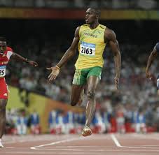 Jamaican usain bolt sets a new olympic record as he retains his 100m gold medal at the london 2012 olympics on the 5 august 2012.fellow jamaican yohan blake. London 2012 Usain Bolts Vorganger Als Sprint Olympiasieger Bilder Fotos Welt