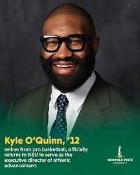 Just in case you missed it: Kyle O'Quinn has officially retired from  professional basketball and is returning to NSU as the executive director  of athletic advancement. After a decorated career that took