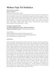 Check spelling or type a new query. Makna Puja Tri Sadndya