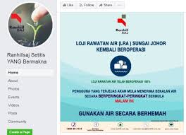 1800 88 7474 sms : Lra Sungai Johor Kembali Beroperasi