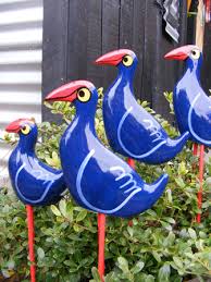 Pukekos Nz Ceramic Birds By Kevin Kilsby Yard Art Ceramic Studio Ceramic Birds