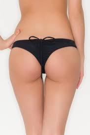 Black Basic Cheeky Bikini Bottom Bikinis