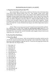 Setiap orang memiliki sifat termasuk seorang nabi dan rasul pun demikian. B Para Rasul Dan Sifat Sifatnya 1 Nama Nama Rasul Iman Kepada Rasul Rasul Allah Swt