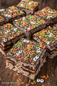 Halloween Oreo Stuffed Rice Krispie Treats Inside Brucrew Life