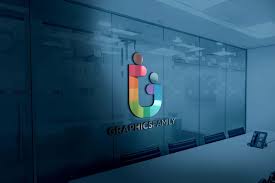 Free 3d Glass Window Logo Mockup Ai Logo Mockup Free Graphic Design Free Logo Mockup